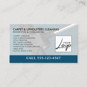 Tarjeta De Visita Servicio de Limpieza Profesional de Alfombras y Al