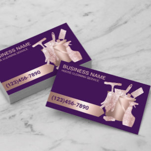 Tarjeta De Visita Servicio de limpieza profesional de casas Moderno