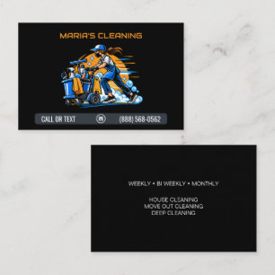 Tarjeta De Visita Servicio de limpieza profesional de hogar Doncella