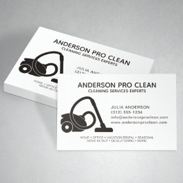Tarjeta De Visita Servicio de limpieza profesional de Hogar y Office