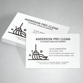 Tarjeta De Visita Servicio de limpieza profesional de Hogar y Office