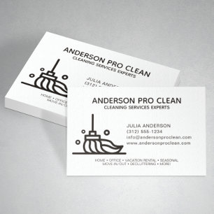 Tarjeta De Visita Servicio de limpieza profesional de Hogar y Office