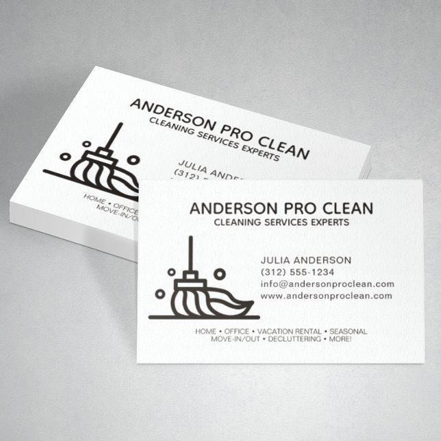 Tarjeta De Visita Servicio de limpieza profesional de Hogar y Office (Subido por el creador)