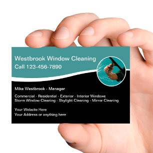 Tarjeta De Visita Servicio de limpieza profesional de ventanas