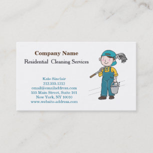 Tarjeta De Visita Servicio de limpieza profesional moderno