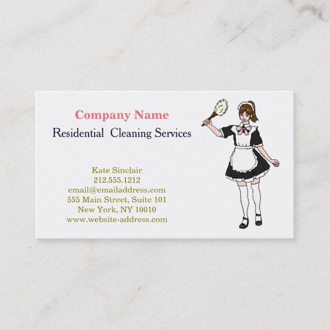 Tarjeta De Visita Servicio de limpieza profesional moderno (Anverso)
