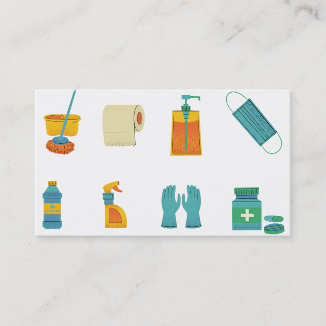 Tarjeta De Visita Servicio de limpieza profesional moderno (Anverso)