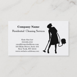 Tarjeta De Visita Servicio de limpieza profesional moderno