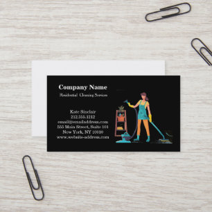 Tarjeta De Visita Servicio de limpieza profesional moderno