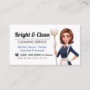 Tarjeta De Visita Servicio de limpieza profesional personalizado
