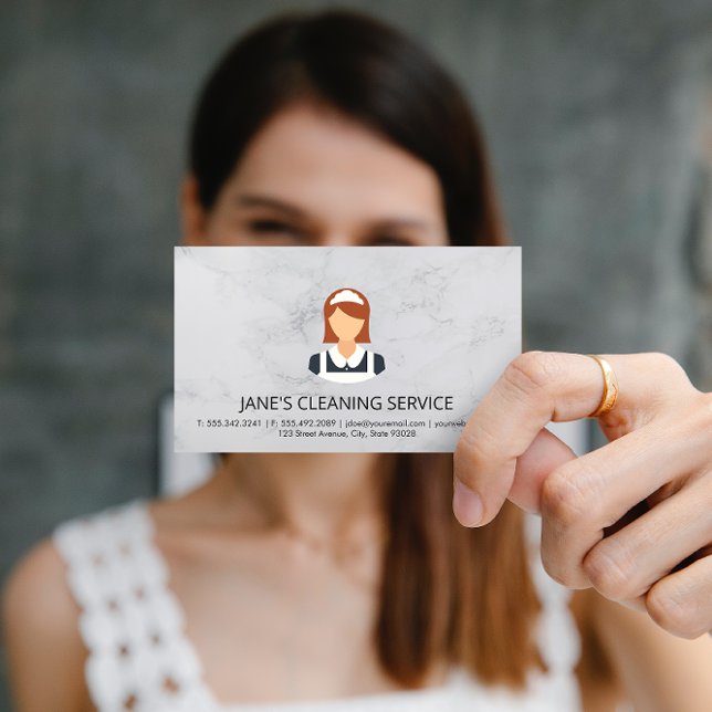 Tarjeta De Visita Servicio de limpieza | Servicio Maid (Subido por el creador)