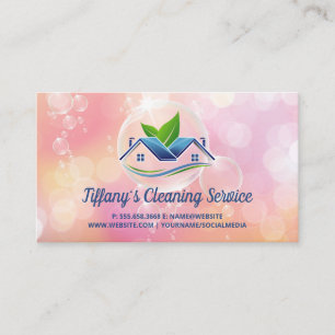 Tarjeta De Visita Servicio de limpieza   Soap Bubbles   Icono de la