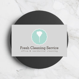 Tarjeta De Visita Servicio de limpieza, Vintage Style Gray