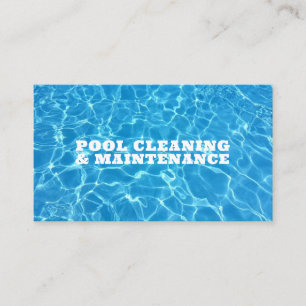 Tarjeta De Visita Servicio de Limpieza y Mantenimiento de Piscinas y