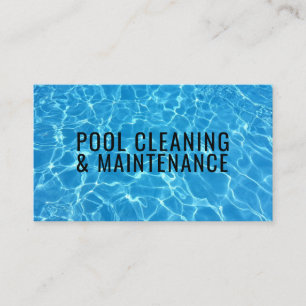 Tarjeta De Visita Servicio de limpieza y mantenimiento de piscinas y