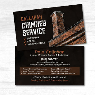 Tarjeta De Visita Servicio de limpieza y reparación de chimeneas