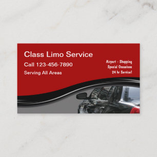 Tarjeta De Visita Servicio de limusina con clase