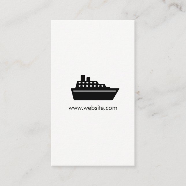 Tarjeta De Visita Servicio de línea de crucero/agente de viajes (Anverso)
