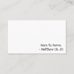 Tarjeta De Visita Servicio de manera cristiana