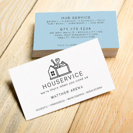 Tarjeta De Visita Servicio de mantenimiento para contratistas modern