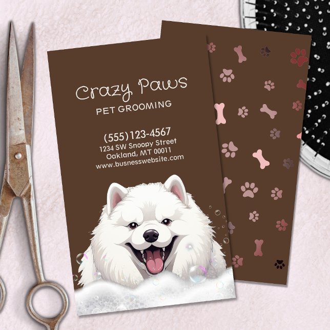 Tarjeta De Visita Servicio de Mascota de Cute Dog Grooming (Subido por el creador)