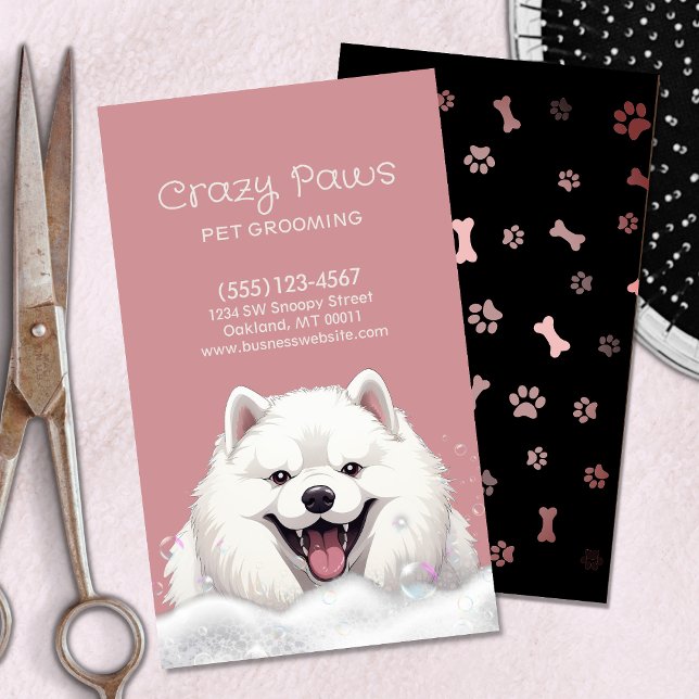 Tarjeta De Visita Servicio de Mascota de Cute Dog Grooming (Subido por el creador)