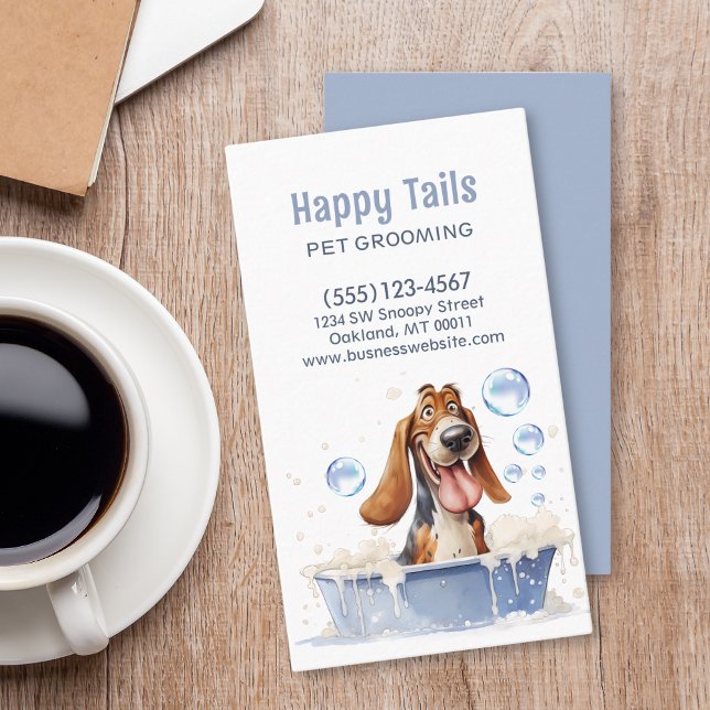 Tarjeta De Visita Servicio de Mascota de Cute Dog Grooming (Subido por el creador)