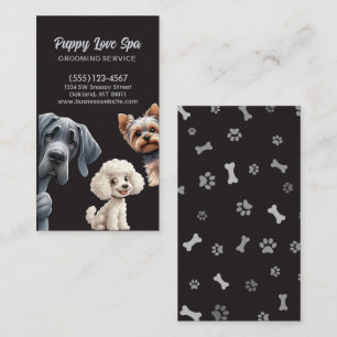 Tarjeta De Visita Servicio de Mascota de Cute Dog Grooming