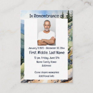 Tarjeta De Visita Servicio de memorias invitan a ciclismo de acuarel