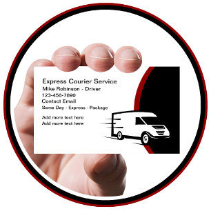 Tarjeta De Visita Servicio de mensajería de entrega exprés del mismo