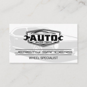 Tarjeta De Visita Servicio de Neumáticos y Ruedas Auto Tech