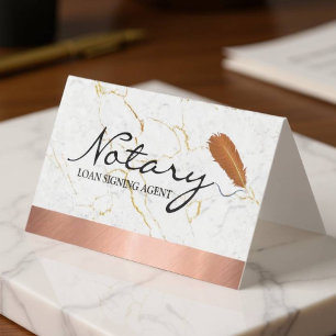 Tarjeta De Visita Servicio de Notaría Móvil Elegante Diseño Personal