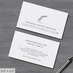Tarjeta De Visita Servicio de Notario Elegante