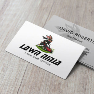 Tarjeta De Visita Servicio de paisajismo de cuidado de césped Ninja