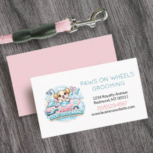 Tarjeta De Visita Servicio de peluquería móvil para perros lindos