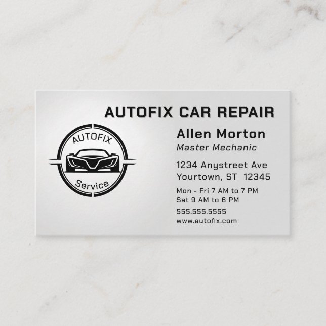 Tarjeta De Visita Servicio de piezas de reparación mecánica automáti (Anverso)
