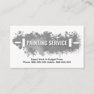 Tarjeta De Visita Servicio de pintura con salpicaduras de pintura gr