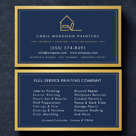 Tarjeta De Visita Servicio de Pintura Contratista de Pintor de Casas