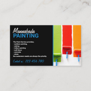 Tarjeta De Visita Servicio de pintura de paredes interiores de casa