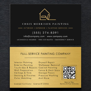 Tarjeta De Visita Servicio de pintura de pintor personalizado Código