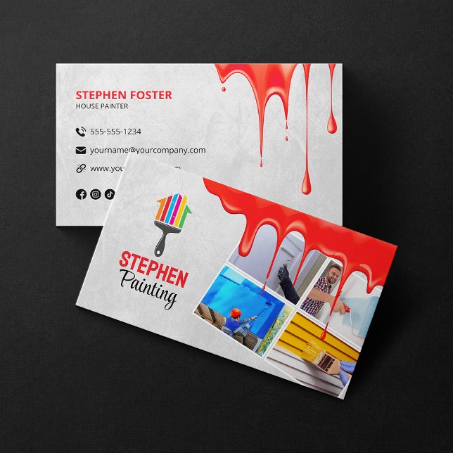 Tarjeta De Visita Servicio de pintura de pinzas de pinzas para el co (Subido por el creador)