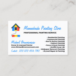 Tarjeta De Visita Servicio de Pintura Decor Moderno Profesional