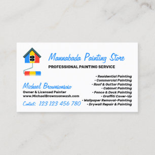 Tarjeta De Visita Servicio de Pintura Decor Moderno Profesional