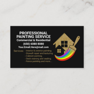 Tarjeta De Visita Servicio de pintura moderno elegante profesional