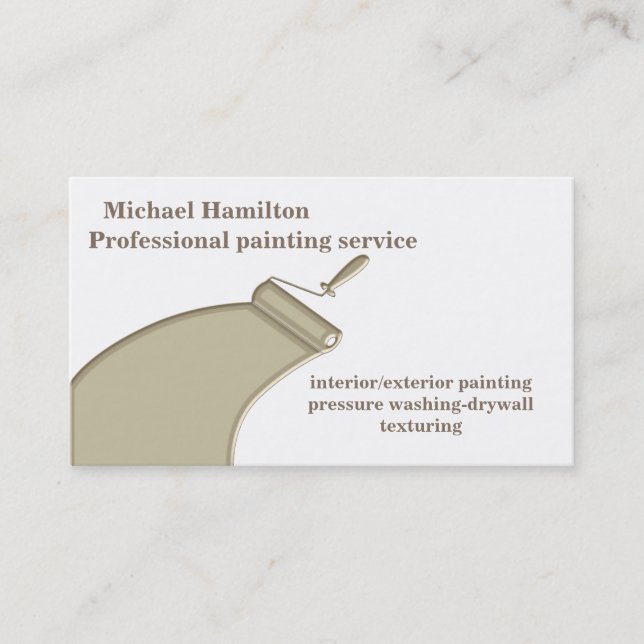Tarjeta De Visita Servicio de pintura moderno y elegante profesional (Anverso)