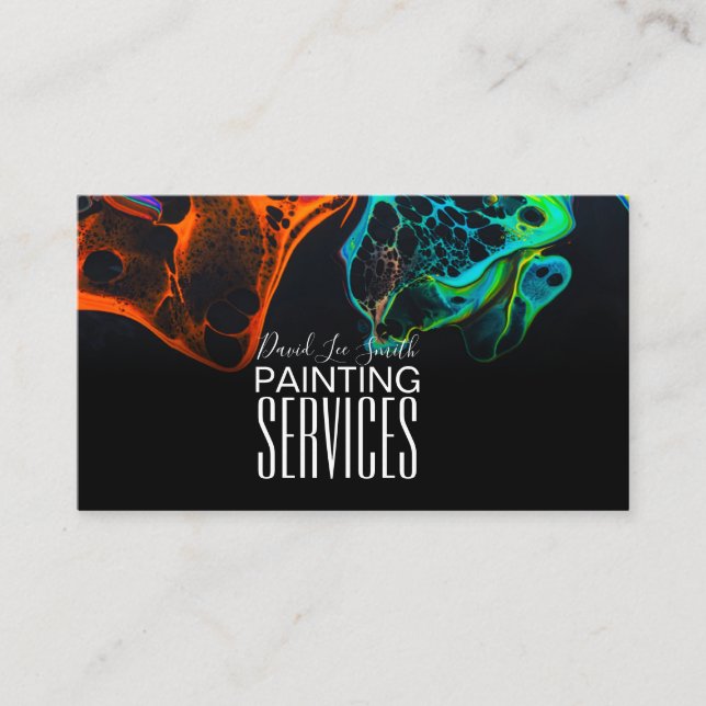 Tarjeta De Visita Servicio de pintura profesional (Anverso)