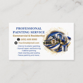 Tarjeta De Visita Servicio de Pintura Profesional Pintor de Casas Mo