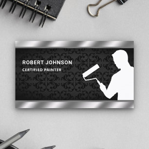 Tarjeta De Visita Servicio de pintura Rodillo de pintura Pintor prof