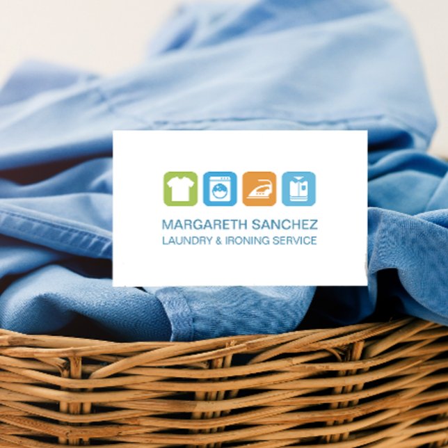 Tarjeta De Visita Servicio de planchado de limpieza profesional simp (Subido por el creador)