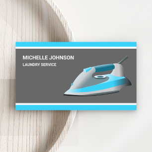 Tarjeta De Visita Servicio de Planchado de Ropa con Plancha de Vapor